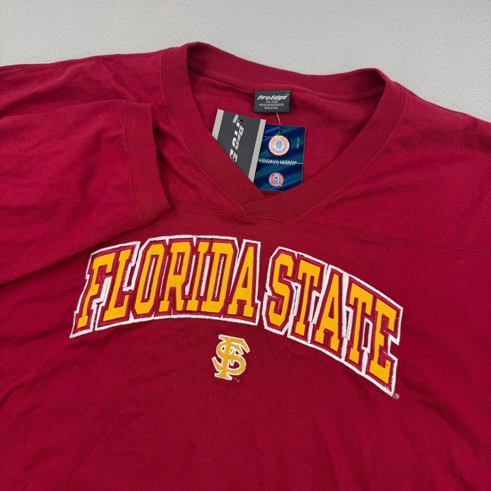 NWT Vintage Florida State Seminoles Long Sleeve Jersey Shirt Men 3XL Garnet/Gold